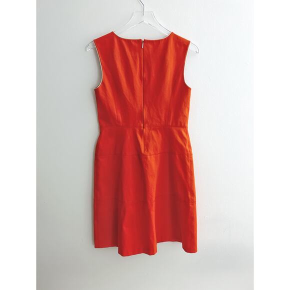 Tory Burch Orange Dress with Contrast Piping Style 18142400 - Picture 3 of 7